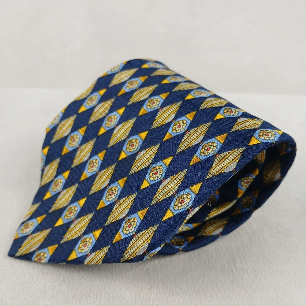 Harve Bernard 3.5x59 Mens Tie Silk Floral Woven Geometric